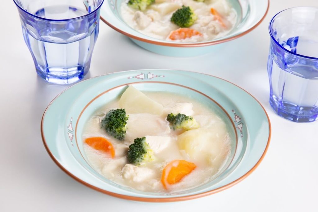 白菜と鱈のクリームスープ