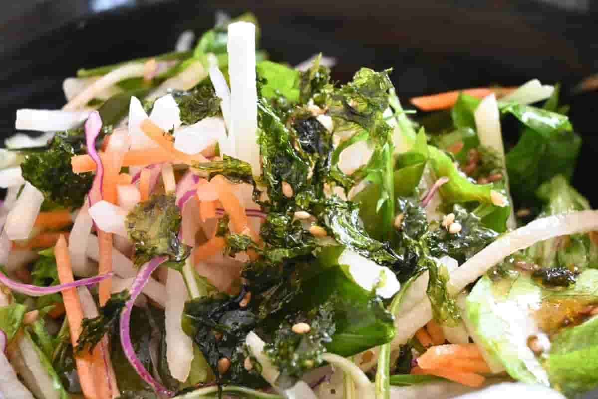 水菜とお揚げのサラダ