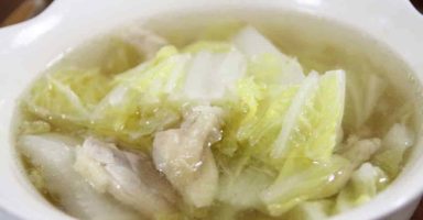 塩もみ白菜とひき肉のスープ