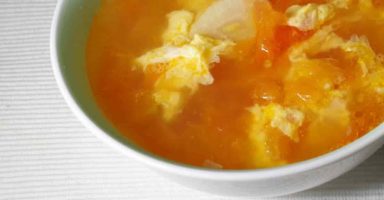 マコモダケのトマ玉スープ