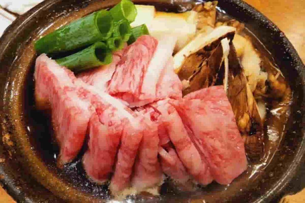 松茸のすき焼き鍋